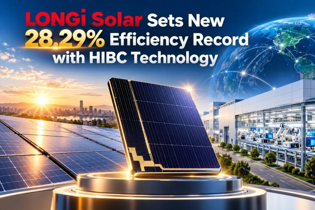 LONGi Solar Latest News: HIBC Technology Sets New Efficiency Record Todaysolarnews
